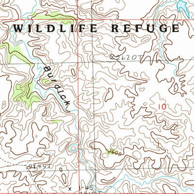 United States Geological Survey Buffalo Hill, MT (1986, 24000-Scale) digital map