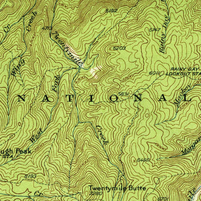 United States Geological Survey Buffalo Hump, ID (1934, 125000-Scale) digital map