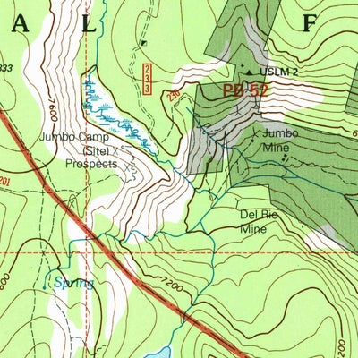 United States Geological Survey Buffalo Hump, ID (1995, 24000-Scale) digital map