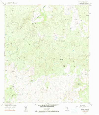 United States Geological Survey Buffalo Knob, TX (1955, 24000-Scale) digital map