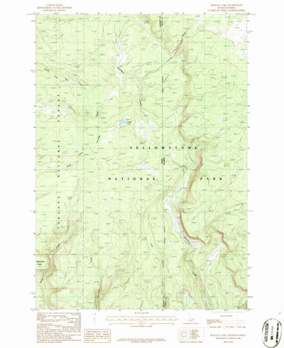 United States Geological Survey Buffalo Lake, ID-WY (1986, 24000-Scale) digital map