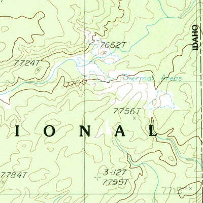 United States Geological Survey Buffalo Lake, ID-WY (1986, 24000-Scale) digital map