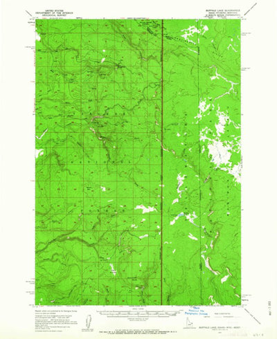 United States Geological Survey Buffalo Lake, ID-WY-MT (1957, 62500-Scale) digital map