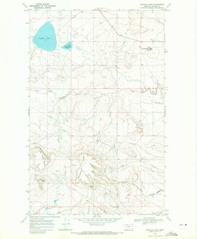 United States Geological Survey Buffalo Lake, MT (1968, 24000-Scale) digital map