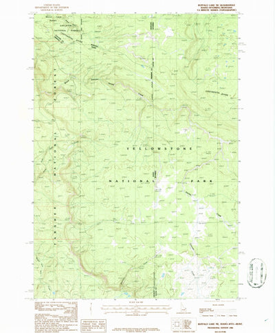 United States Geological Survey Buffalo Lake NE, ID-WY-MT (1986, 24000-Scale) digital map