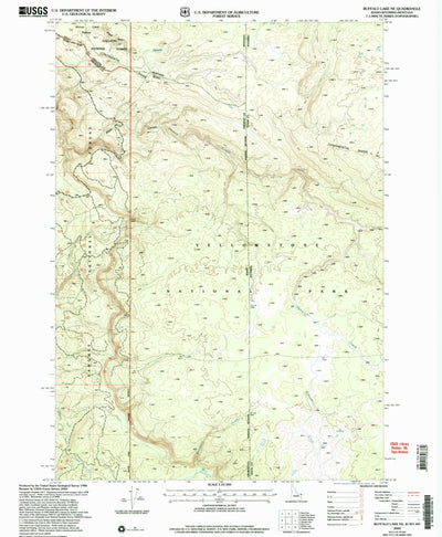 United States Geological Survey Buffalo Lake NE, ID-WY-MT (2000, 24000-Scale) digital map