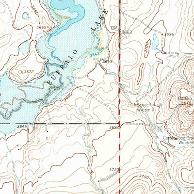 United States Geological Survey Buffalo Lake, TX (1961, 62500-Scale) digital map