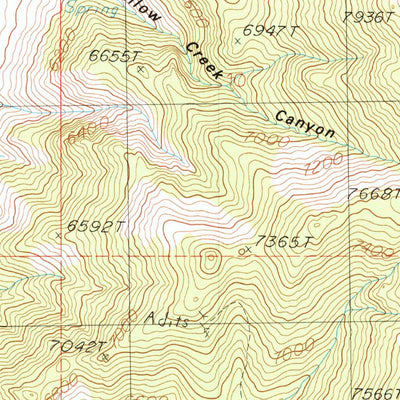 United States Geological Survey Buffalo Mountain, NV (1987, 24000-Scale) digital map