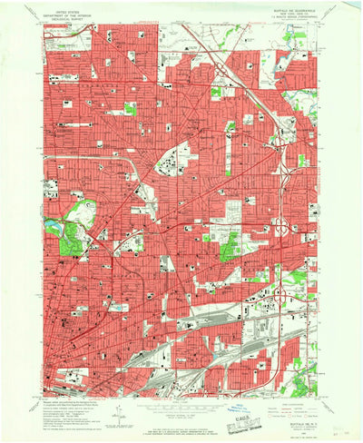 United States Geological Survey Buffalo NE, NY (1965, 24000-Scale) digital map