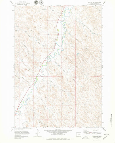 United States Geological Survey Buffalo NE, WY (1970, 24000-Scale) digital map