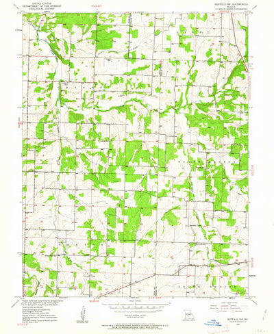 United States Geological Survey Buffalo NW, MO (1950, 24000-Scale) digital map