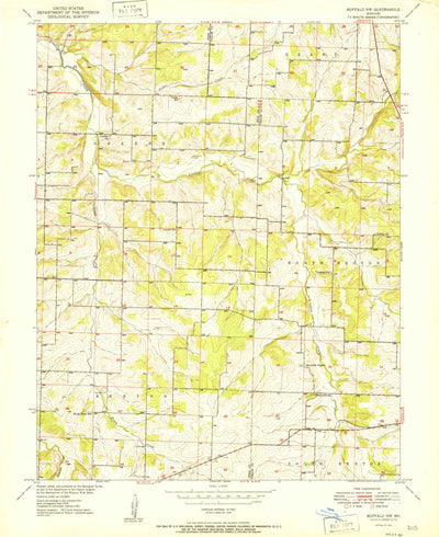 United States Geological Survey Buffalo NW, MO (1951, 24000-Scale) digital map
