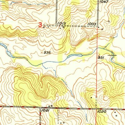 United States Geological Survey Buffalo NW, MO (1951, 24000-Scale) digital map