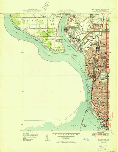 United States Geological Survey Buffalo NW, NY (1950, 24000-Scale) digital map