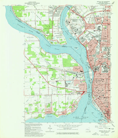 United States Geological Survey Buffalo NW, NY (1965, 24000-Scale) digital map