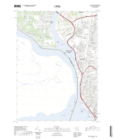 United States Geological Survey Buffalo NW, NY (2023, 24000-Scale) digital map