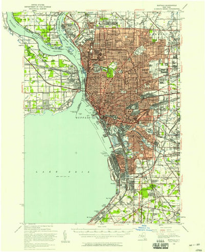 United States Geological Survey Buffalo, NY (1948, 62500-Scale) digital map