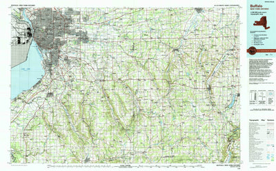 United States Geological Survey Buffalo, NY (1984, 100000-Scale) digital map