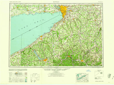 United States Geological Survey Buffalo, NY-PA (1960, 250000-Scale) digital map
