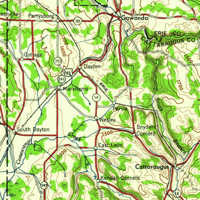 United States Geological Survey Buffalo, NY-PA (1960, 250000-Scale) digital map
