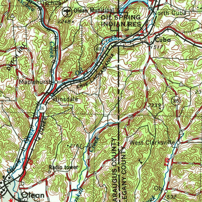 United States Geological Survey Buffalo, NY-PA (1962, 250000-Scale) digital map