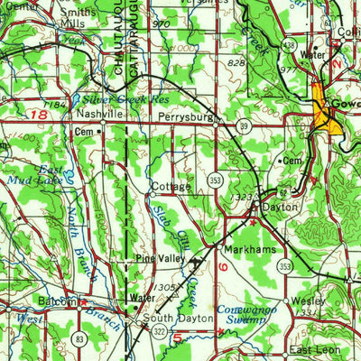 United States Geological Survey Buffalo, NY-PA (1967, 250000-Scale) digital map