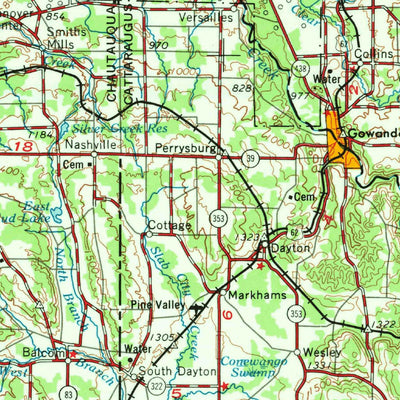 United States Geological Survey Buffalo, NY-PA (1973, 250000-Scale) digital map