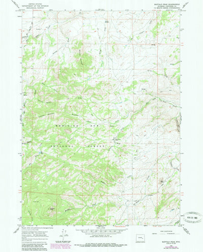 United States Geological Survey Buffalo Peak, WY (1964, 24000-Scale) digital map