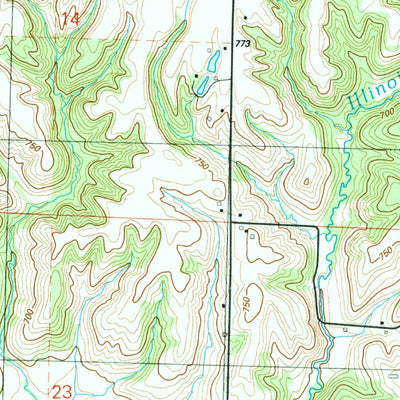 United States Geological Survey Buffalo Prairie, IL (1991, 24000-Scale) digital map