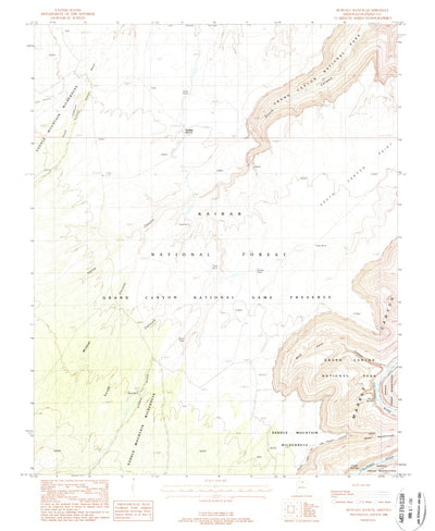 United States Geological Survey Buffalo Ranch, AZ (1988, 24000-Scale) digital map