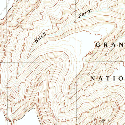 United States Geological Survey Buffalo Ranch, AZ (1988, 24000-Scale) digital map