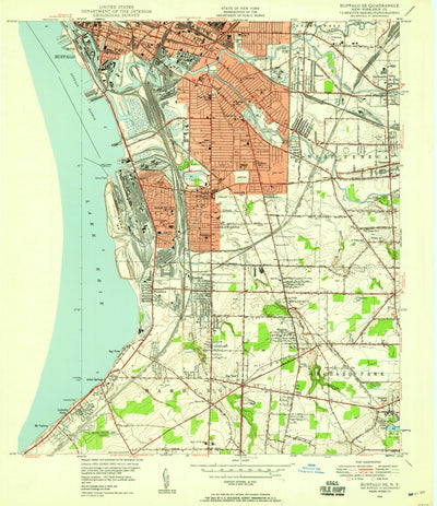 United States Geological Survey Buffalo SE, NY (1948, 24000-Scale) digital map