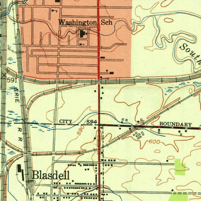 United States Geological Survey Buffalo SE, NY (1950, 24000-Scale) digital map