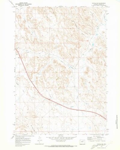 United States Geological Survey Buffalo SE, WY (1970, 24000-Scale) digital map