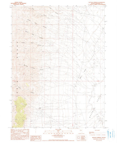 United States Geological Survey Buffalo Springs, NV (1990, 24000-Scale) digital map