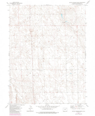 United States Geological Survey Buffalo Springs Ranch, CO (1973, 24000-Scale) digital map