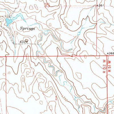 United States Geological Survey Buffalo Springs Ranch, CO (1973, 24000-Scale) digital map