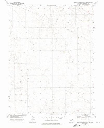 United States Geological Survey Buffalo Springs Ranch SE, CO (1973, 24000-Scale) digital map