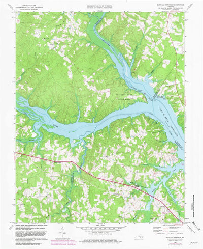 United States Geological Survey Buffalo Springs, VA (1968, 24000-Scale) digital map