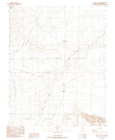 United States Geological Survey Buffalo Tanks, AZ (1985, 24000-Scale) digital map