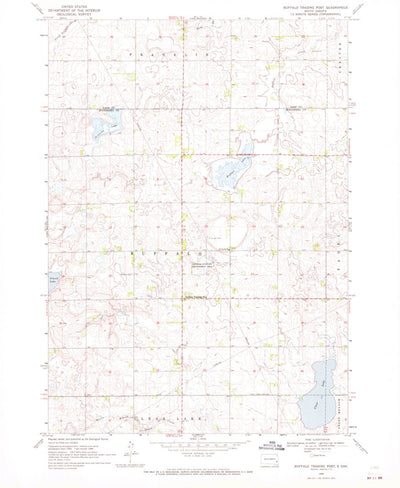 United States Geological Survey Buffalo Trading Post, SD (1968, 24000-Scale) digital map