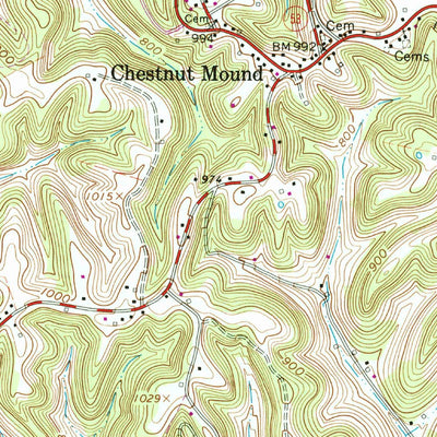 United States Geological Survey Buffalo Valley, TN (1962, 24000-Scale) digital map