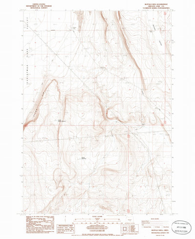 United States Geological Survey Buffalo Well, OR (1986, 24000-Scale) digital map