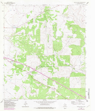 United States Geological Survey Buffalo Well SW, TX (1963, 24000-Scale) digital map