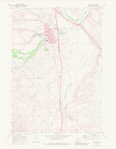 United States Geological Survey Buffalo, WY (1970, 24000-Scale) digital map