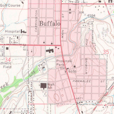 United States Geological Survey Buffalo, WY (1970, 24000-Scale) digital map