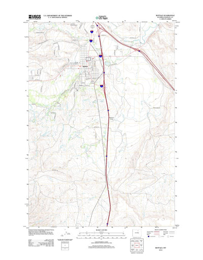 United States Geological Survey Buffalo, WY (2012, 24000-Scale) digital map