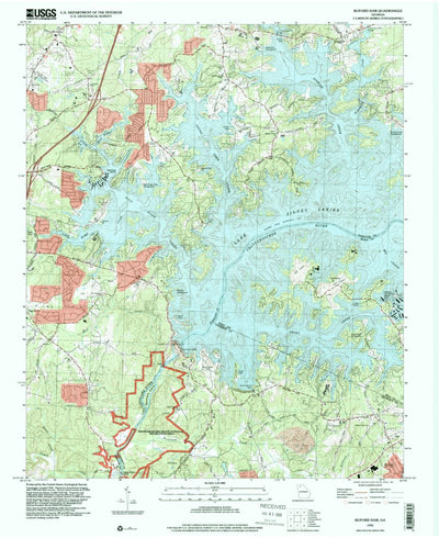 United States Geological Survey Buford Dam, GA (1993, 24000-Scale) digital map