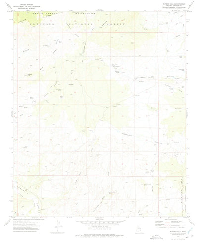 United States Geological Survey Buford Hill, AZ (1972, 24000-Scale) digital map