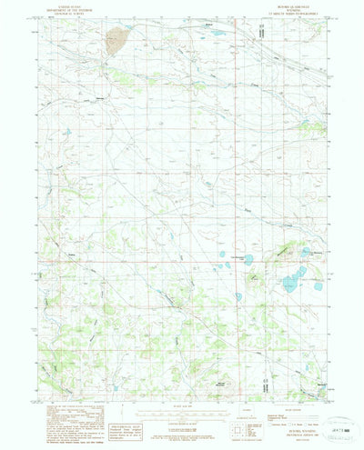 United States Geological Survey Buford, WY (1987, 24000-Scale) digital map